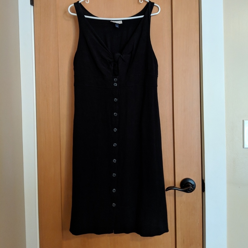 Midi Black Button Down Dress